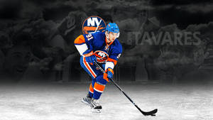 John Tavares New York Nhl Graphic Art Wallpaper