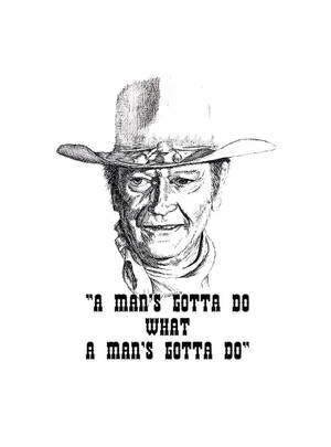 John Wayne Illustration Wallpaper