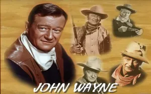 John Wayne Yellow Poster Wallpaper