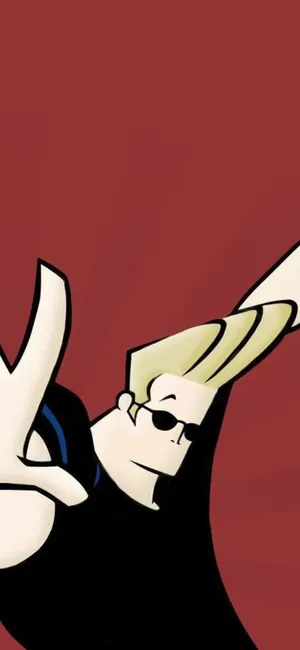 Johnny Bravo Striking A Pose In His Classic Style Wallpaper