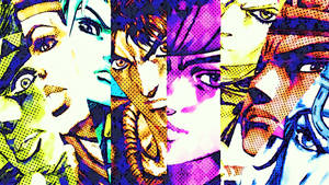 Johnny Joestar Colored Manga Panels Wallpaper