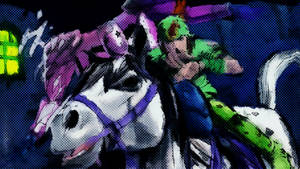 Johnny Joestar Kira Horse Wallpaper