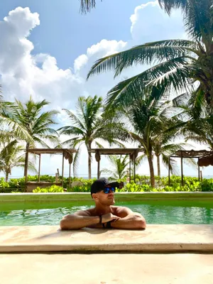 Johnny Sins In Pool Wallpaper