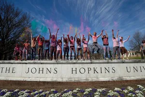 Johns Hopkins University Painted Students Wallpaper