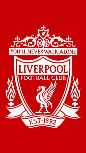 Join The Red Army With The Liverpool Logo Wallpaper