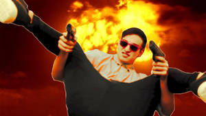 Joji Filthy Frank With Guns Wallpaper