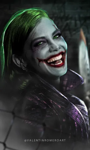 Joker Phone Girl Version Wallpaper