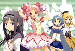 Jolly Madoka Magica Characters Wallpaper