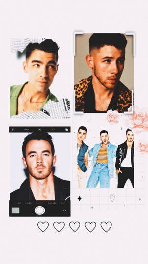 Jonas Brothers Aesthetic Photo Collage Wallpaper