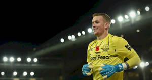 Jordan Pickford With Stadium Lights Wallpaper