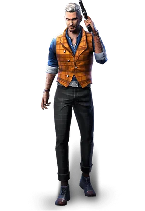 Joseph As Free Fire Character Wallpaper