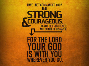 Joshua 1:9 Bible Verse Laptop Wallpaper