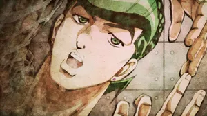 Josuke Sporting His Green Hair Wallpaper