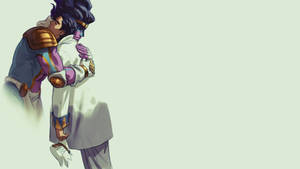 Jotaro Kujo And Star Platinum Embrace Wallpaper