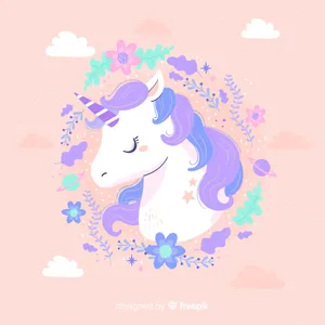 Joyful Pastel Colours Illuminate The Magical Unicorn Wallpaper