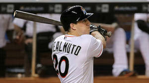 Jt Realmuto Anticipating The Ball Wallpaper