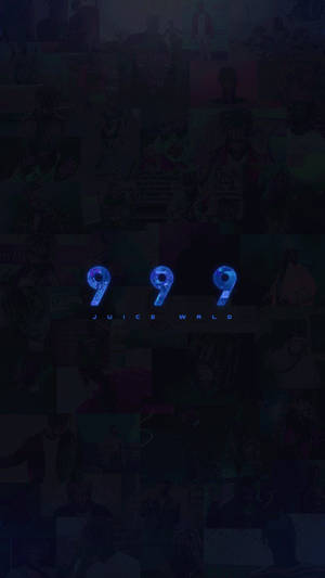 Juice Wrld 999 Blue Theme Banner Wallpaper