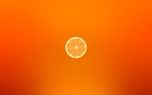 Juicy Orange Slice Wallpaper