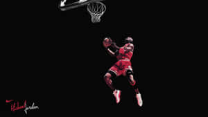 Jump With Style In Red Jordan Wallpaper