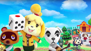 Jumping For Joy! Animal Crossing Villager Showing Their Best, Happiest Expression. Wallpaper