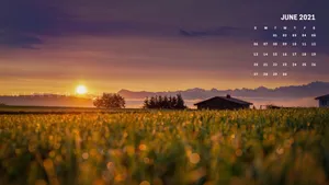 June 2021 Calendar 3840 X 2160 Wallpaper