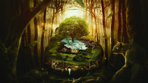 Jungle Fantasy Wildlife Wallpaper