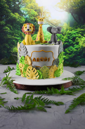 Jungle Themed Cake Wallpaper