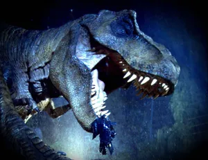 Jurassic World Comes Alive In Magical Blue Wallpaper