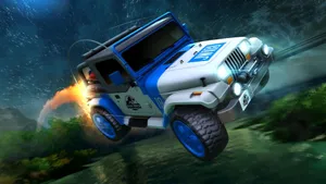 Jurassic World Rocket League 4k Wallpaper
