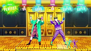Just Dance Dancers In Gold Room Wallpaper