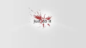 Just Do It Red Paint Splash Wallpaper