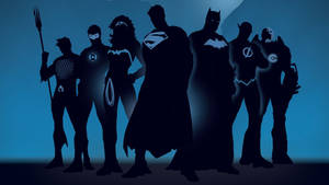 Justice League Blue Minimal Wallpaper