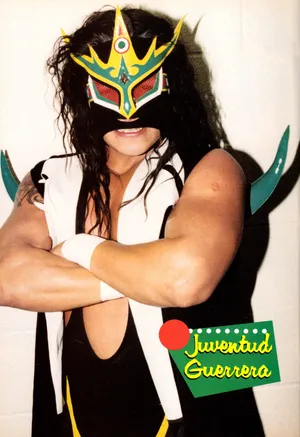 Juventud Guerrera Wearing Luchador Outfit Wallpaper