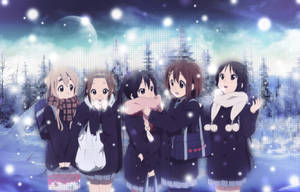 K-on Girls In Winter Wallpaper