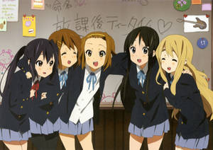 K-on Laughing School Girls Wallpaper