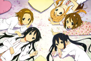 K-on Sleepover Girls Talk Wallpaper