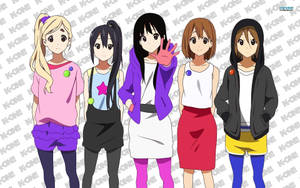 K-on Young Fashion Girls Wallpaper