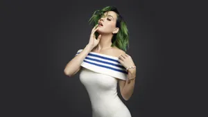 Kacey Musgraves With Green Hair Wallpaper