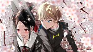 Kaguya-sama Love Is War’s Dashing Protagonists At Odds With Each Other Wallpaper