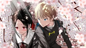 Kaguya-sama Love Is War’s Dashing Protagonists At Odds With Each Other Wallpaper