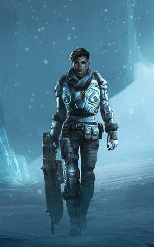 Kait Diaz Walking Gears 5 Phone Wallpaper