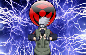 Kakashi And Sharingan Logo Wallpaper