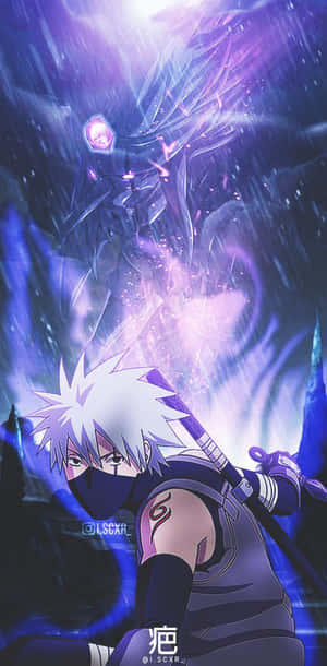 Kakashi Empowered By The Legendary Susanoo Wallpaper