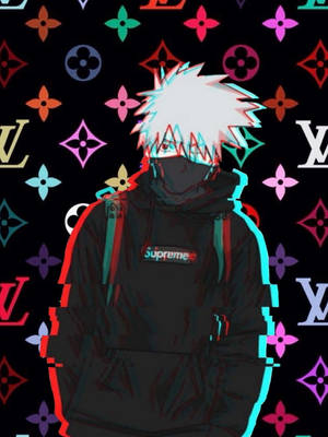 Kakashi Hatake Supreme And Louis Vuitton Wallpaper