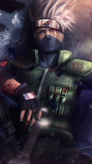 Kakashi Iphone Green Armor Wallpaper