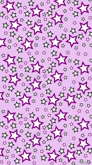 Kaleidoscopic Beauty - Purple Star Sparkles Wallpaper