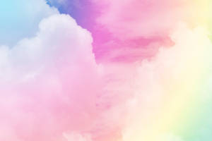 Kaleidoscopic Pastel Pink Sky Wallpaper