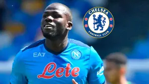 Kalidou Koulibaly With Chelsea Logo Wallpaper