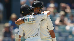 Kane Williamson With Teammate Wallpaper