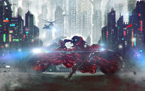 Kaneda From Akira In A Post-apocalyptic Neo Tokyo Wallpaper